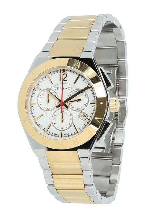 Versace Men's Chrono X Two Tone Stainless Steel Bracelet 